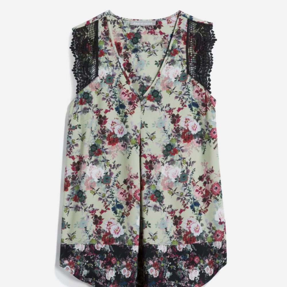 Daniel Rainn Eliza lace trim tank